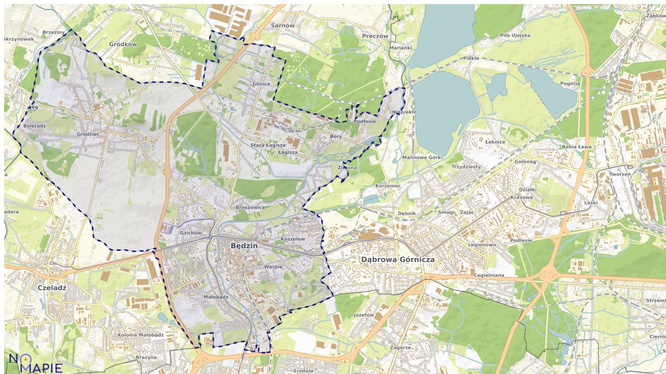 Mapa uzbrojenia terenu Będzina